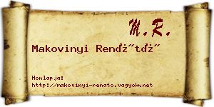 Makovinyi Renátó névjegykártya