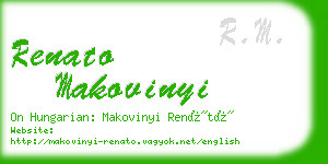 renato makovinyi business card